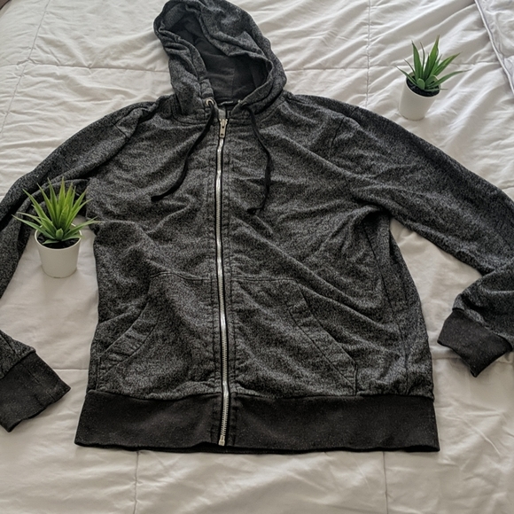 H&M grey hoddie sweater - Picture 1 of 2